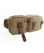 Vagarant Traveler 10 in.  Stylish Canvas Waist Bag C92.Khaki - €27,94 EUR