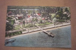 Arial View of Montowese, Spacious Hotel Grounds, Waterfront, Indian Neck... - $3.50