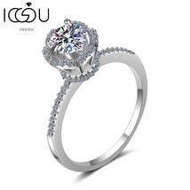 For Women 925 Sterling Silver D-Color Moissanite Ring 6.0mm(0.8ct ) Classic Enga - £53.90 GBP