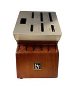 Henckels Self-Sharpening Wooden Knife Block with Stainless Steel Top - $39.60