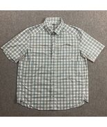 REI Shirt Men&#39;s Extra Large Blue Gingham Vented Button Up Hiking Polyest... - €17,13 EUR