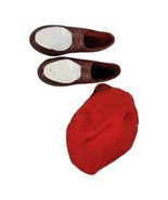 Vintage Barbie Ken Shoes - 1960&#39;s Red Hat BROWN SPECTATOR DRESS SHOES - ... - £14.50 GBP