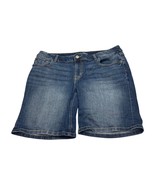 M Jeans By Maurices Shorts Women&#39;s 18W Blue Denim Cotton Mid-Rise Pocket... - $22.24