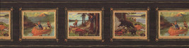 Hunt Hunters Paintings on Dark BE10521B Wallpaper Border - £23.67 GBP