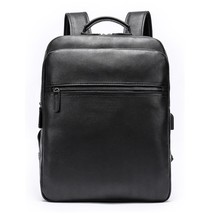 Brand Designer Genuine Cow Leather Men Backpack High Quality Real Leather Backpa - £117.49 GBP