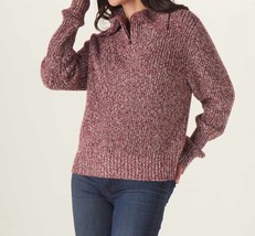 The Normal Brand dani quarter zip sweater in Oxblood - $73.00