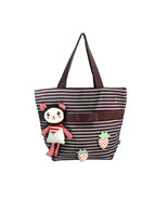 [Rabbit & Cherry] Cotton Canvas Shoulder Tote Bag - £23.24 GBP