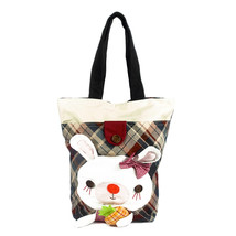 [Rabbit &amp; Pineapple] Cotton Canvas Shoulder Tote Bag - £21.32 GBP