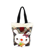 [Rabbit &amp; Pineapple] Cotton Canvas Shoulder Tote Bag - £21.64 GBP