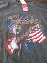 Fender Guitar-Distressed Logo / Drapeau/ Aigle Homme T-Shirt ~ Jamais Worn ~ S M - £19.48 GBP+