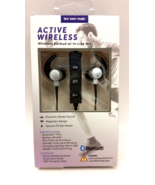 Active Wireless Black Earbuds In Line Mic Bluetooth Dynamic Stereo Ear H... - $14.84 CAD
