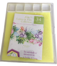 See Ds Clear Rubber Stamp Lattice and Vine Collection 34 Flowers with 3/4 Blocks - £7.98 GBP