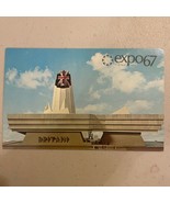 Postcard Canada Montreal Quebec Expo 67 Great Britain Pavilion Flag People  - $5.94