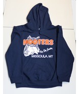 HOOTERS NAVY BLUE GILDAN HEAVY BLEND SMALL HOODIE SWEATSHIRT BIG SKY COU... - $19.99