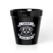 Alchemy Gothic GPP3 Catnip Plant Pot Kitchenware Ceramic Feline Cat In/out 5” - £16.74 GBP