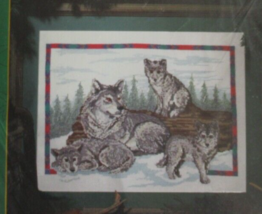Natures Window Cross Stitch Kit 5404 Wolf Family Wolves 12&quot;x16&quot; Southwes... - $214.10 MXN