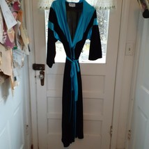 Lady Ronte lightweight robe, nylon/acetate, large, belt tie, made in USA - £19.59 GBP