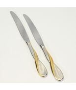 Oneida Golden Aquarius Dinner Knives 9 1/2&quot; Stainless Lot of 2 - $251.82 MXN