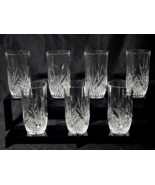 CRISTAL DE FLANDRE Cut Crystal SALZBURG Iced Tea Highball Glass - Set Of 7 - $59.98