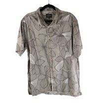 Quiksilver Waterman Collection Mens Hawaiian Aloha Shirt Floral Gray XL - £14.62 GBP
