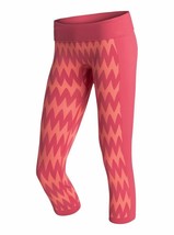 Roxy Stunner Seamless Zig Zag Capri Legging Yoga Fandango Pink ( L ) - £45.92 GBP