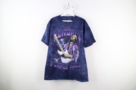 Retro Liquid Blue Mens L Faded Spell Out Purple Haze Jimi Hendrix Band T-Shirt - £31.28 GBP