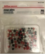 Office Depot® Brand Map Pins,Assorted, Pack Of 100-RARE-SHIPS N 24 HOURS - €4,17 EUR