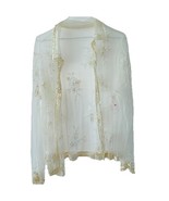 Vintage Sequin Beaded Chiffon Kimono Top OSFA small Medium Large Bikini ... - €23,89 EUR