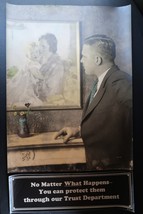 Vtg Banking Propaganda Poster Color Trust Estate Planning Unusual HTF Ob... - $60.00