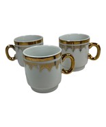 Stackable Yamasen Fine China Tea Set 3 Cups Mugs Gold Gilt Antique Made ... - $21.27