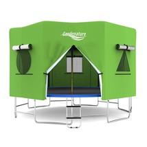 Gardenature 10ft 8 Poles Trampoline Tent Fort for Kids LED Lights Window... - $69.29