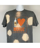 Tito&#39;s Vodka Heart I Love Music T Shirt Mens Large Poly cotton Blend Spo... - £26.15 GBP