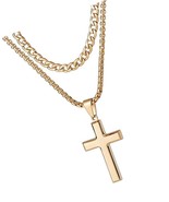 Colentine Cross Necklace Stainless Steel Religious Cross for - £43.36 GBP