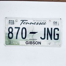 2008 United States Tennessee Gibson County Passenger License Plate 870 JNG - £14.81 GBP