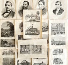 1876 Centennial Expo Worlds Fair Lot Of 14 Victorian Wood Engravings DWAA2B - €60,79 EUR