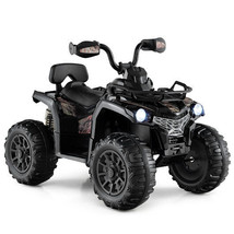 12V Kids Ride On ATV 4 Wheeler with MP3 and Headlights-Solid Black - Color: Soli - €235,40 EUR
