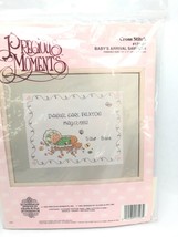 Precious Moments Counted Cross Stitch Kit Baby&#39;s Arrival Sampler #131-03 Vintage - £15.44 GBP