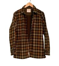 Weatherproof Vintage Shirt Jacket Plaid Flannel Mens Small Fleece Lined ... - $12.87