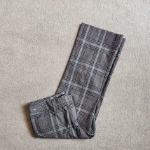 Express Design Studio Cropped Pants Womens Size 4 Black Check Straight Leg - £17.08 GBP