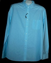 Massimo Dutti Men&#39;s Light Blue Herringbone Cotton Shirt Size 2XL  - $37.11