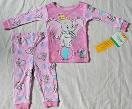 Dumbo Pajamas Sleep Outfit Girls Size 9 12 18 24 Months Pink NEW Baby Di... - £14.26 GBP