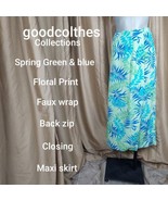 goodclothes Collections Spring Green Floral Print Faux Wrap Maxi Skirt s... - £22.03 GBP