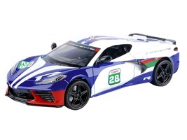 2020 Chevrolet Corvette #28 White with Blue Graphics "GT Racing" Series 1/24 Die - $1,498.63 MXN