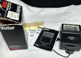 Vintage Vivitar 1900 Electronic Flash New With Original Box/Paperwork - $19.78