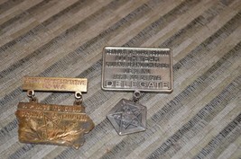 Lot of 2 Vintage Masonic Delegate Metallic Medals, 1970s - £15.63 GBP