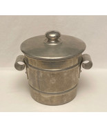 Vintage Kraftware ice bucket brushed aluminum metal art deco style barware - £9.37 GBP