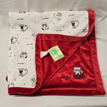 Gymboree VTG Baby Blanket 2004 Kitty Red Holiday Cat Girl Reversible Pur... - $59.39