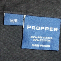 Propper Black Bdu Hot Weather Tactical Night Ops 2 Pocket Jacket Medium Regular - £19.02 GBP