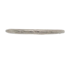 18k White Gold Wedding Band Ring Dated 1930 Size 7.25 Jewelry (#J7281) - $5,356.42 MXN