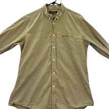 Ben Sherman Mens XL Long Sleeve Button Down Yellow Gold &amp; Blue Plaid Shirt - £19.73 GBP